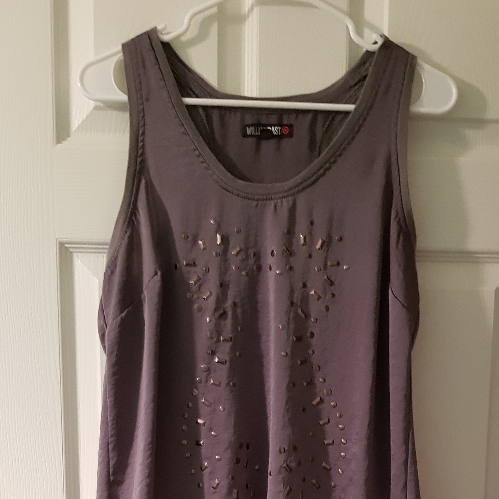Top soft fresh fabric gray with detaols